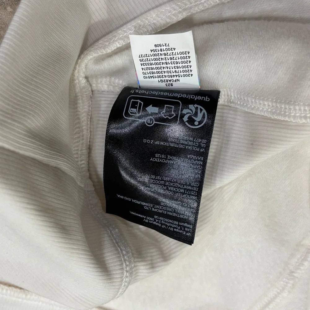The North Face Womens White Open Front Fleece Cardigan Jacket Small